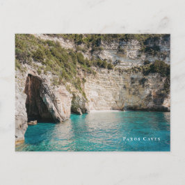 Postal Paxos Caves Greece Coastal