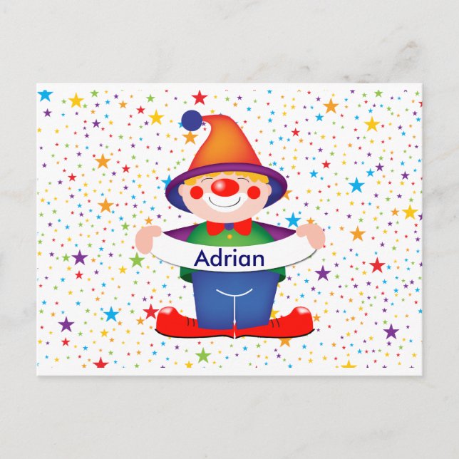 Postal payaso (Anverso)