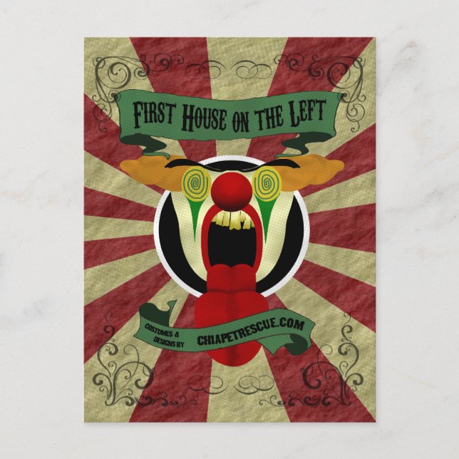Postal Payaso asustado (Anverso)
