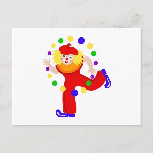 Postal Payaso bailarín (Anverso)