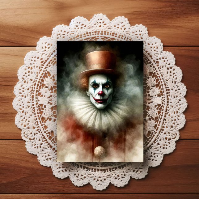 Postal Payaso de Acuarela Mirando a tu Alma (Subido por el creador)