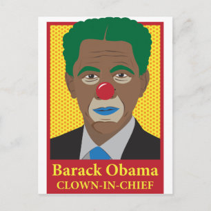Postal Payaso de Barack Obama