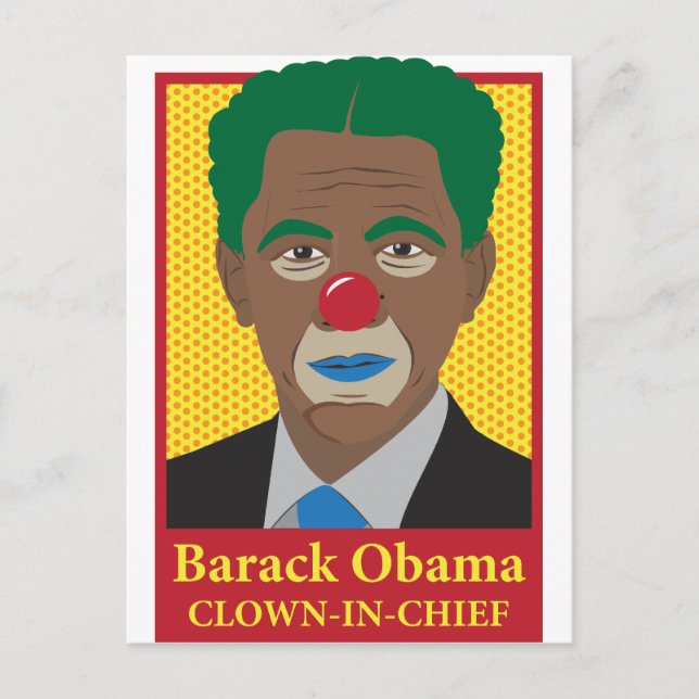 Postal Payaso de Barack Obama (Anverso)