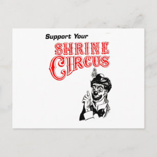 Postal Payaso de circo de santuario