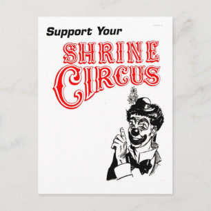 Postal Payaso de circo de santuario