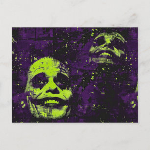 Postal Payaso de Halloween espeluznante época espeluznant