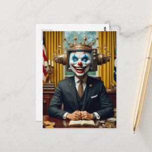 Postal Payaso en el escritorio