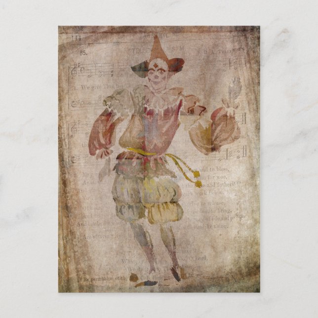 Postal Payaso en el espejo (Anverso)