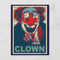 Payaso en rojo y azul