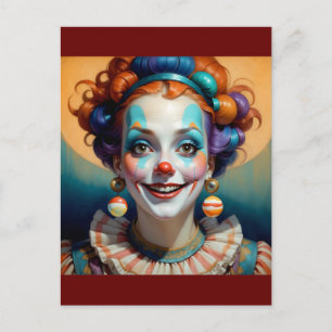 Postal payaso feliz