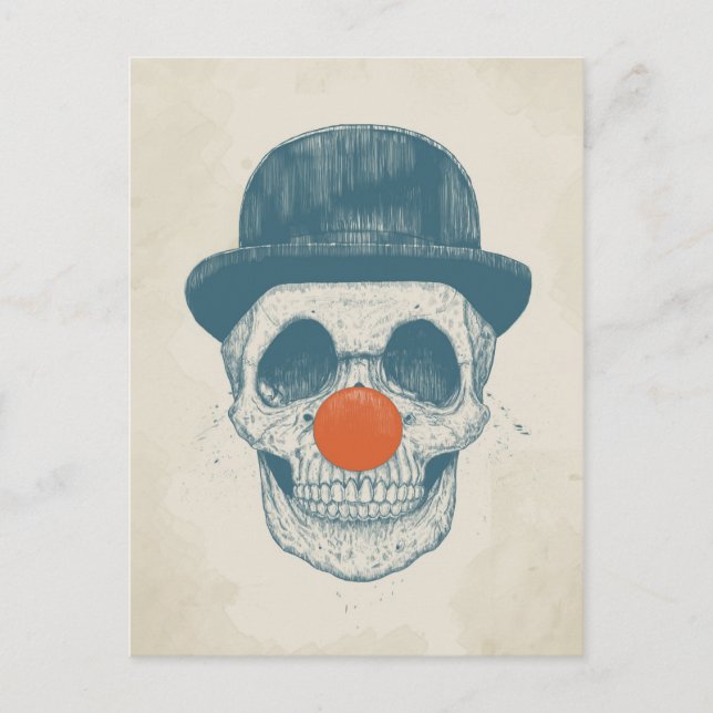 Postal Payaso muerto (Anverso)