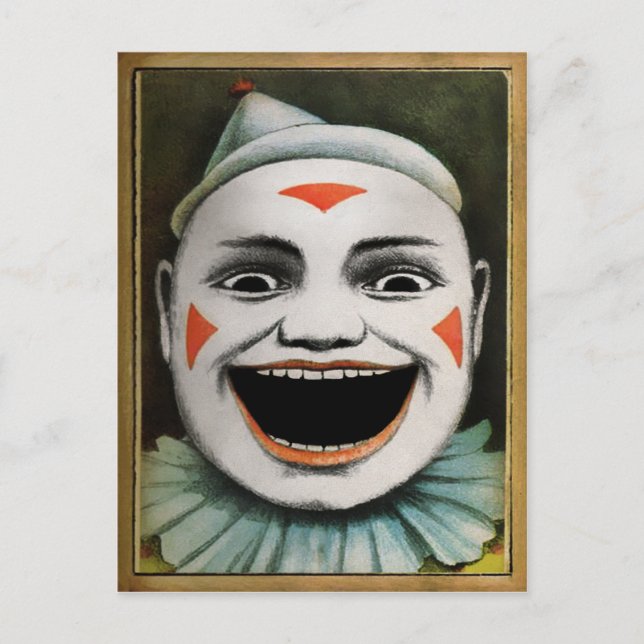 Postal Payaso retro (Anverso)