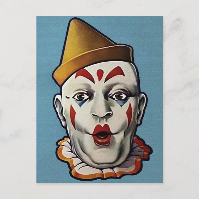 Postal Payaso retro (Anverso)