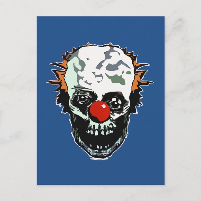 Postal payaso zombi (Anverso)