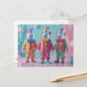 Postal Payasos de cubitos de hielo divertidos