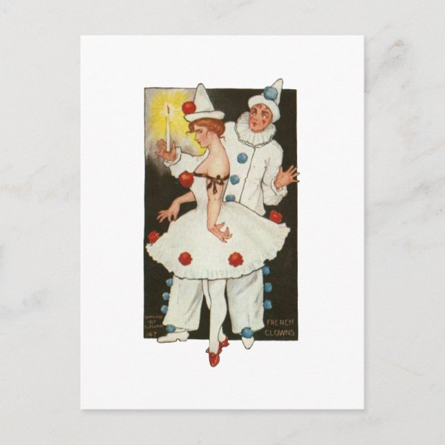 Postal Payasos franceses (Anverso)