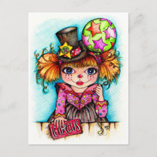 Postal Payasos por ahí... bajo el gran circo