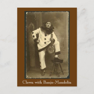 Postal paywbanjomando, Payaso con Banjo-Mandolin