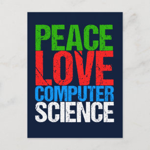 Postal Paz Amar la Ciencia Informática