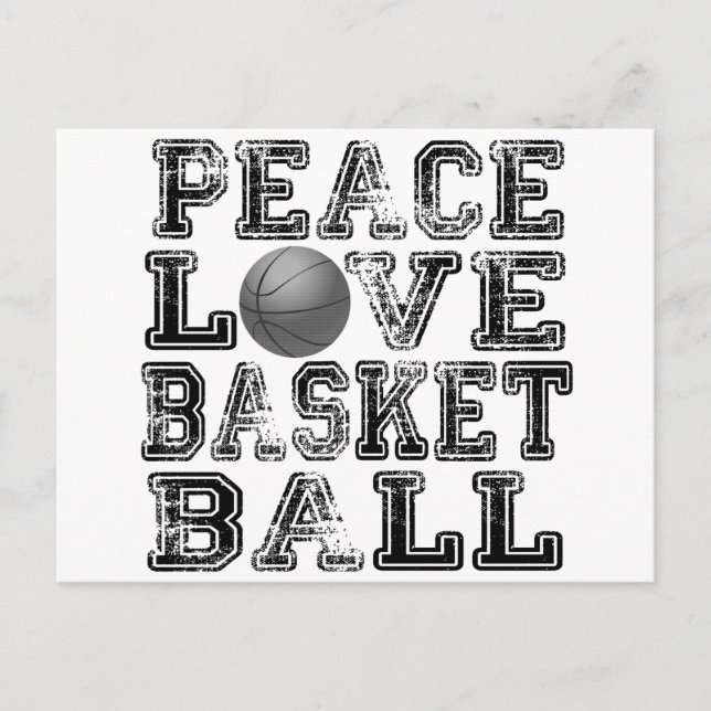 Postal Paz, amor, baloncesto (Anverso)