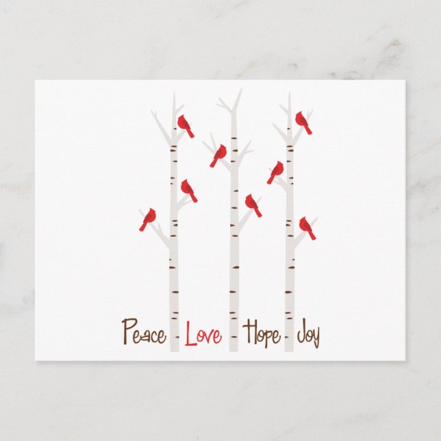 Postal Paz Amor Esperanza Júbilo (Anverso)