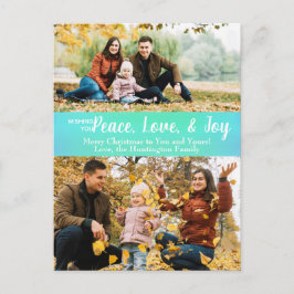 Postal Paz Amor Joy Verde Fotación Irlandesa