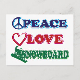 Postal Paz-Amor-Snow-Tabla