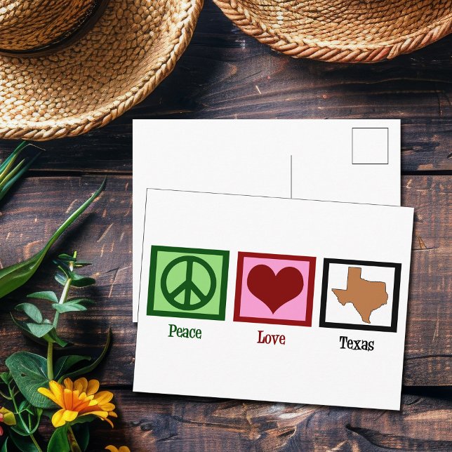 Postal Paz Amor Texas (Subido por el creador)