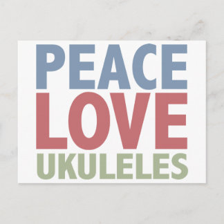 Postal Paz Amor Ukuleles