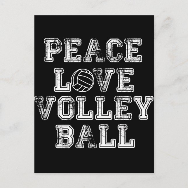Postal Paz, amor, voleibol (Anverso)