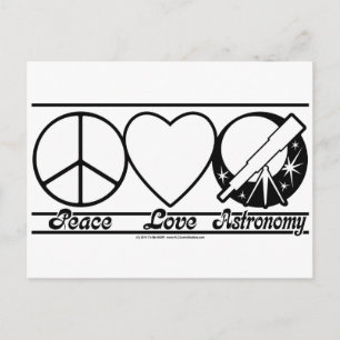 Postal Paz, amor y astronomía