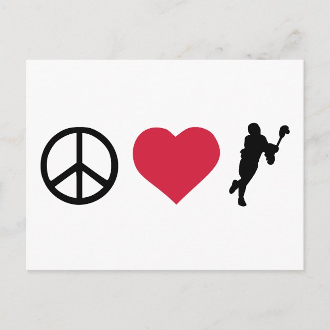 Postal Paz, Amor y Lacrosse (Anverso)