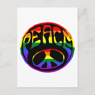 Postal Paz - Bandera gay