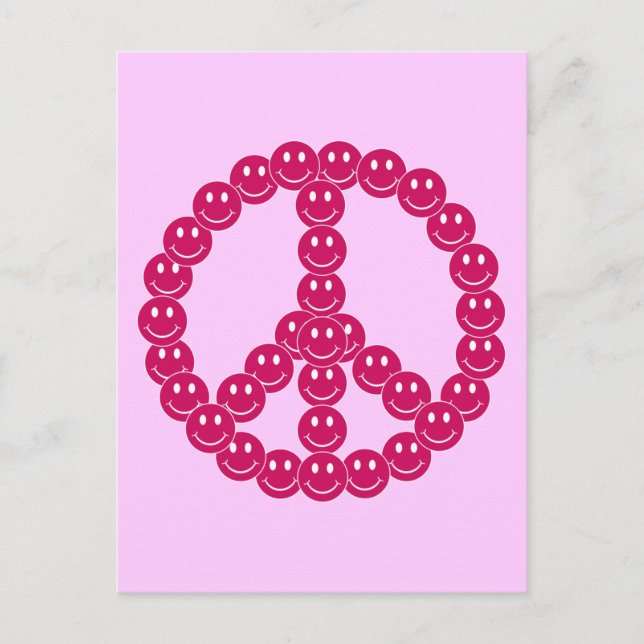 Postal Paz de cara feliz (Anverso)