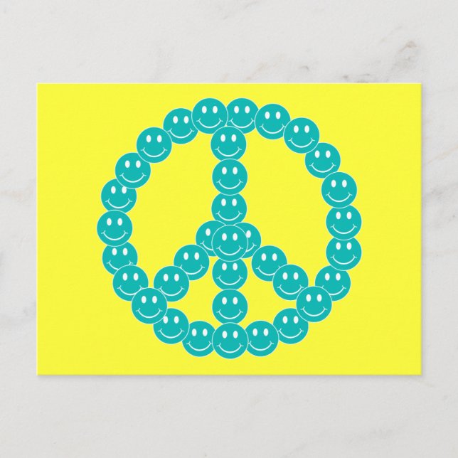 Postal Paz de cara feliz (Anverso)