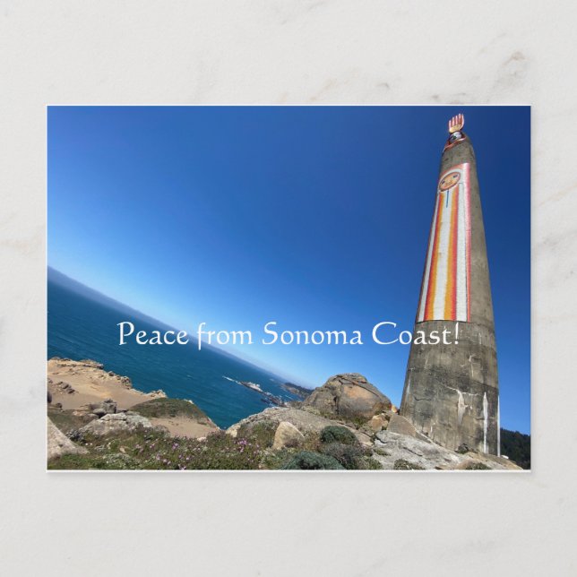 Postal ¡Paz de la costa de Sonoma! (Anverso)