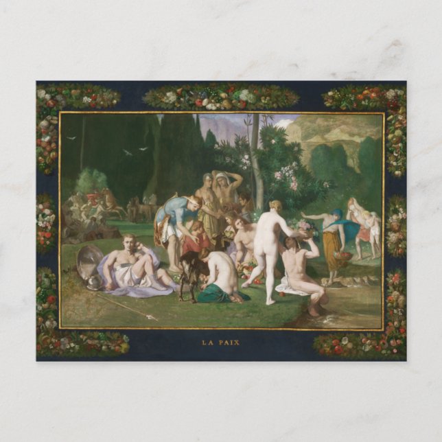 Postal Paz de Pierre Puvis de Chavannes (Anverso)