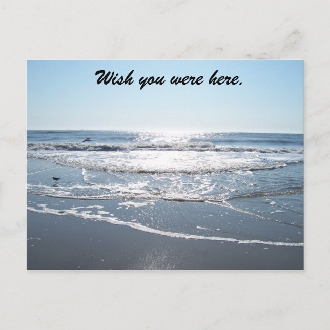 Postal Paz, Desearía que estuvieras aquí. (Anverso)