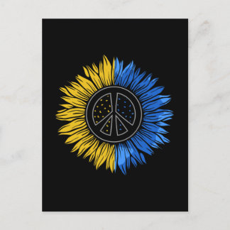 Postal Paz en Ucrania Sunflower TShirt para las mujeres u