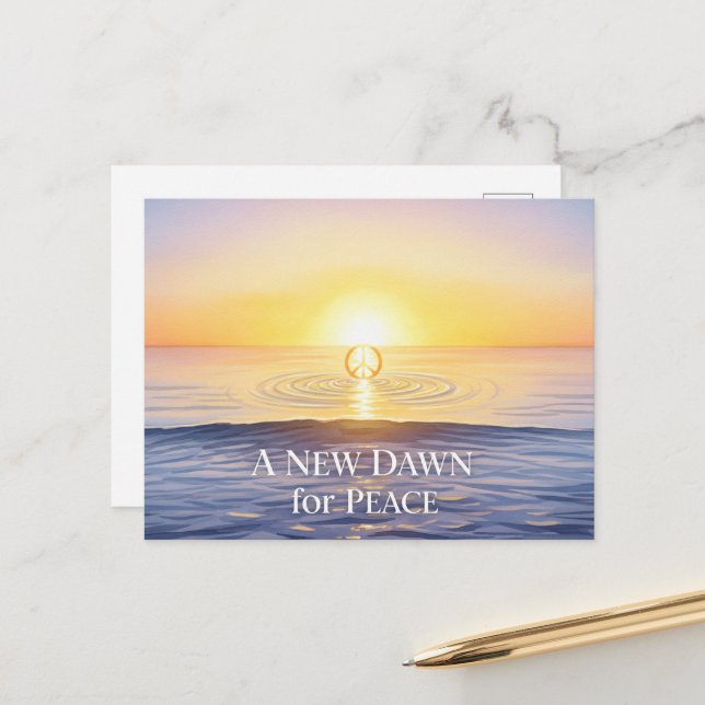 Postal Paz Mundial Internacional (Anverso/Reverso In Situ)