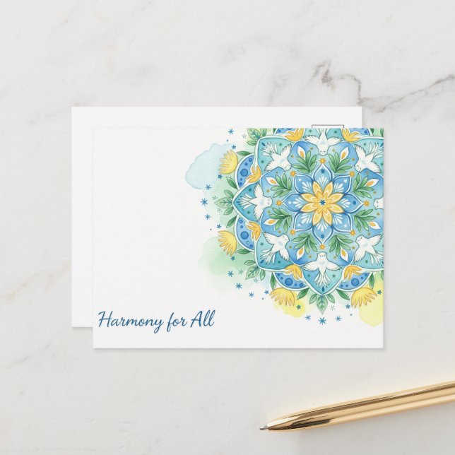 Postal Paz Mundial Internacional (Anverso/Reverso In Situ)