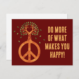 Postal Paz para los Árboles - Corazón de poder de las flo