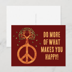 Postal Paz para los árboles - Poder de la Flor Corazón 1