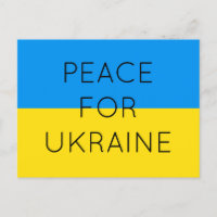 Paz para Ucrania Simple Bandera Mínima Ucraniana