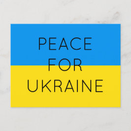 Postal Paz para Ucrania Simple Bandera Mínima Ucraniana