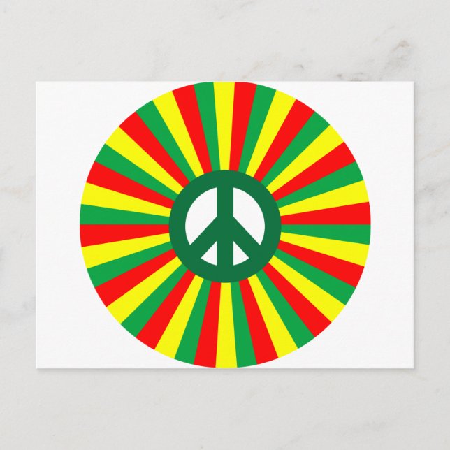 Postal Paz rasta (Anverso)
