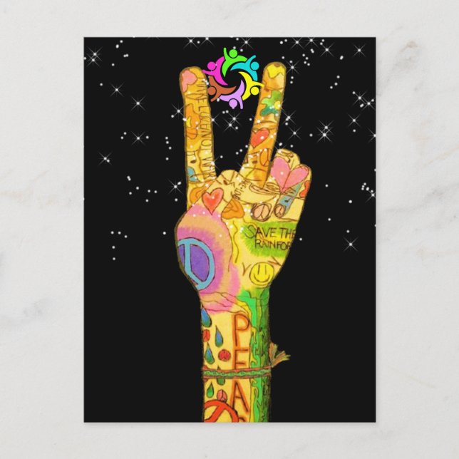 Postal Paz, unidad, trabajo en equipo (Anverso)