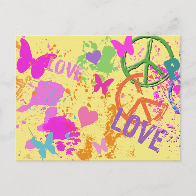 POSTAL PAZ Y AMOR (Anverso)