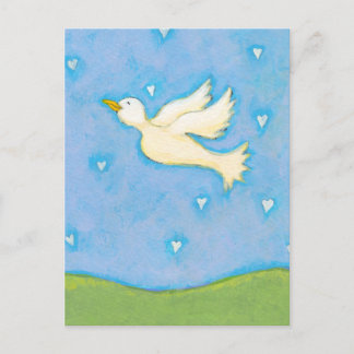 Postal Paz y amor - El amor al paladar se divierte el art