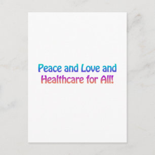 Postal Paz y amor y salud para todos